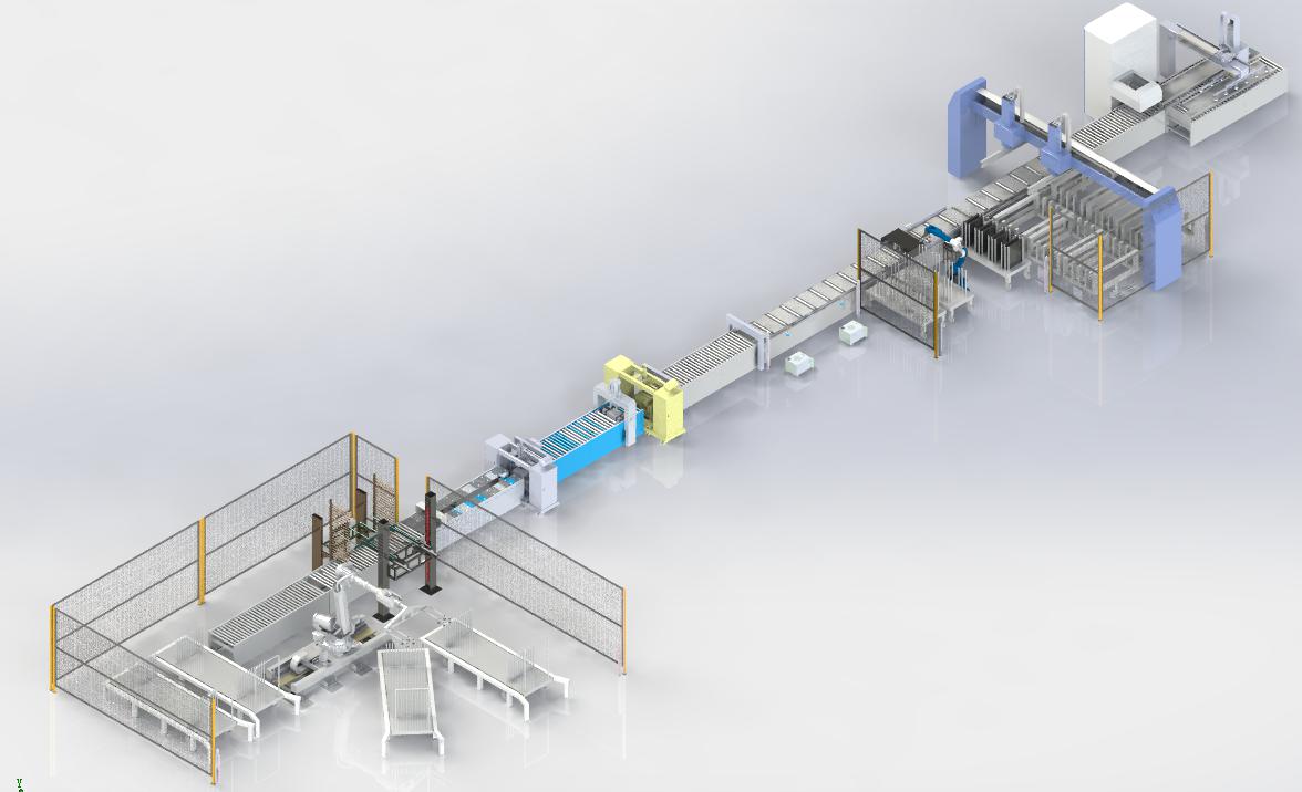 萨瓦尼尼后道厅门、轿门、轿壁智能化装配线